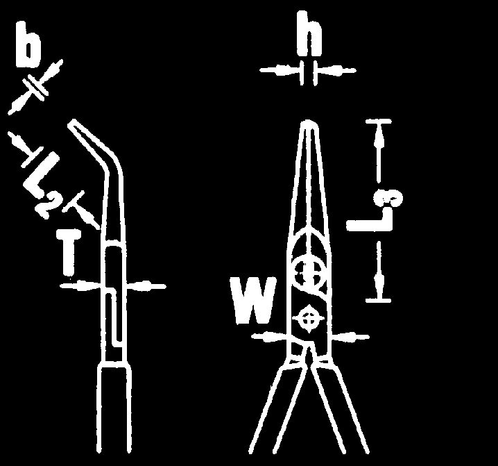 radiowe) 6529 DIN ISO 545, forma A (proste), płasko-okrągłe, długie szczęki, z otworem do przytrzymywania nakrętek i śrub dwustronnych, powierzchnie chwytne ząbkowane, precyzyjne ostrze do cięcia