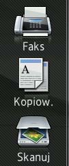 urządzenia przez klienta. 1 1 Tryby: Faks Umożliwia dostęp do trybu faksu. Kopiow.