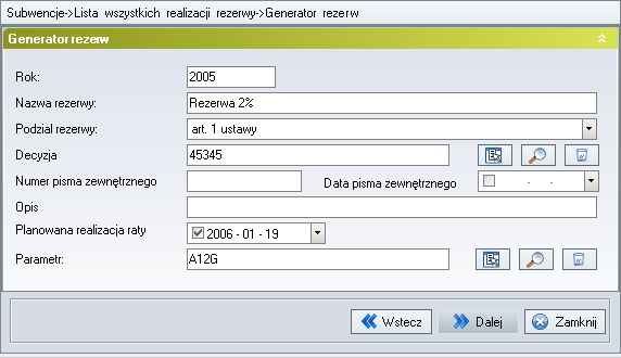 Po kliknięciu na przycisku Dalej program przejdzie do okna pozwalającego określić pozostałe parametry importu.