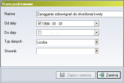 Rysunek 52. Podgląd upoważnienia 3.8.2. Słownik źródeł finansowania inwestycji Słownik źródeł finansowania inwestycji zawiera informacje, które będą wykorzystywane w Załączniku inwestycyjnym.