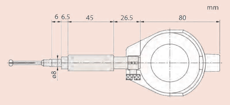 Analogowy czujnik zegarowy dostarczany z tym przyrządem można zastąpić modelem Digimatic.