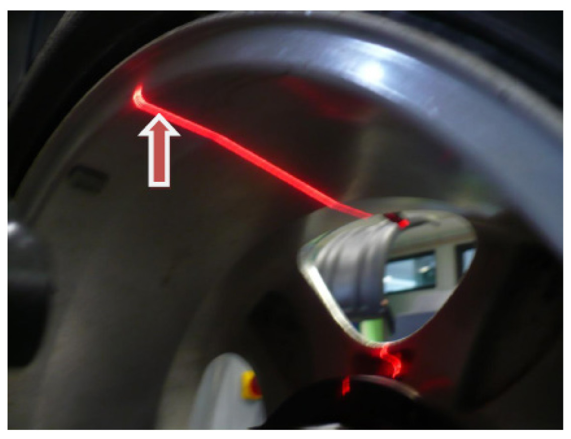 6.11 FUNKCJA LASERA Ta funkcja wspomaga ustalanie pozycji godziny dwunastej. Funkcja się uruchamia gdy jesteśmy na pozycji (wszystkie diody się zapalą).