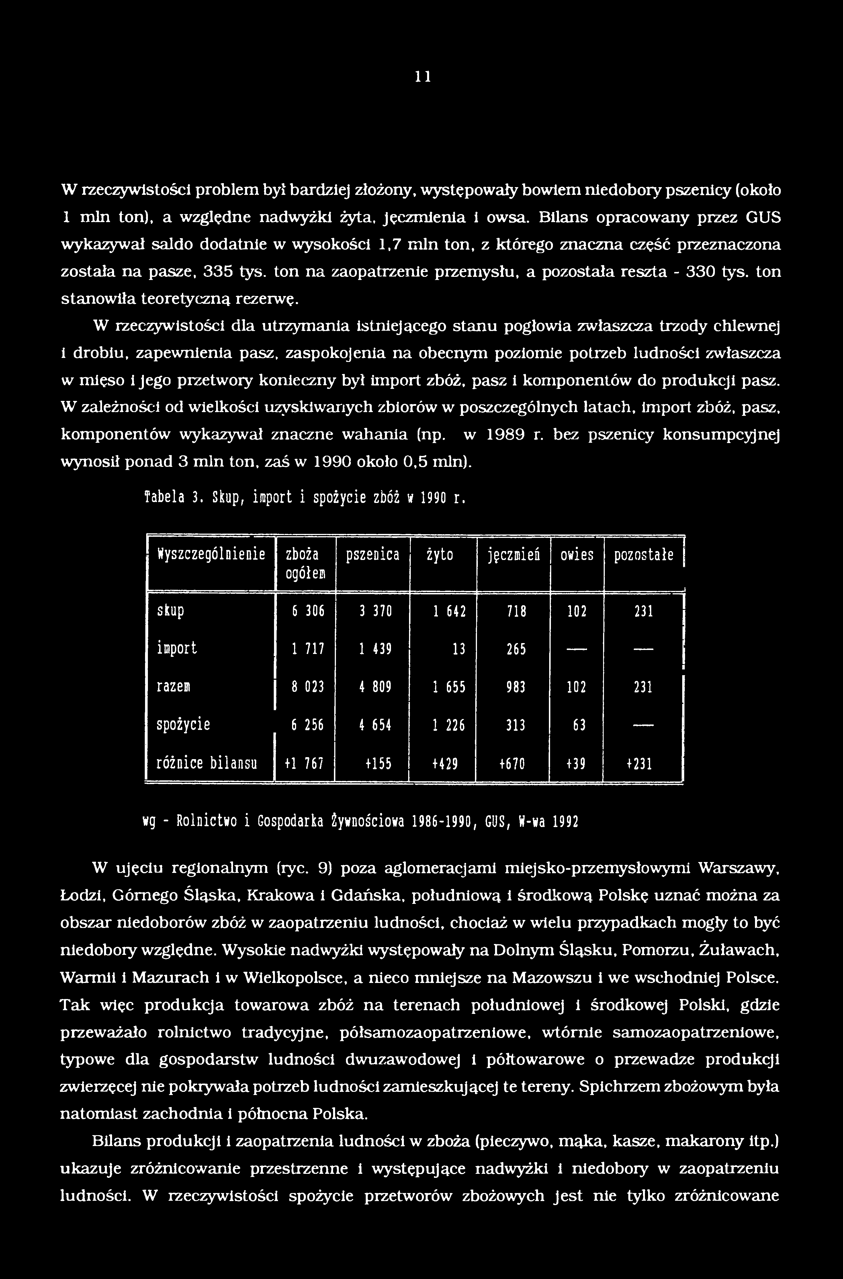 konieczny był import zbóż, pasz i komponentów do produkcji pasz. W zależności od wielkości uzyskiwanych zbiorów w poszczególnych latach, import zbóż, pasz, komponentów wykazywał znaczne wahania (np.