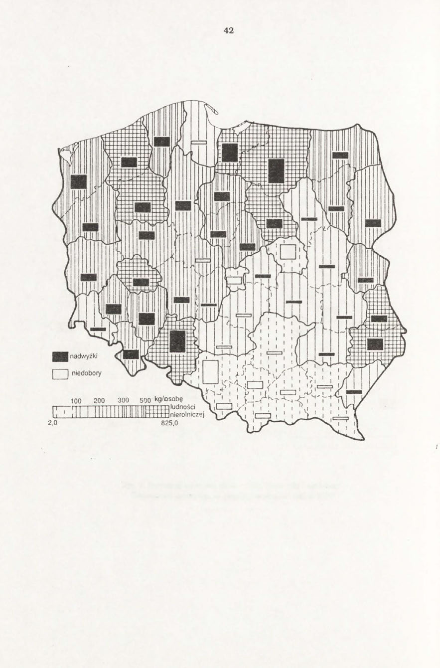 Rye. 9. Produkcja towarowa zbóż - 1990.