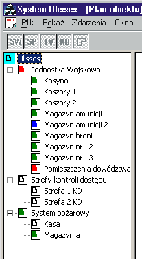 Każdy z obszarów może być podzielony na kolejne obszary, zgodne z logiką i założeniami lokalnego systemu włamaniowego, pożarowego i kontroli dostępu.