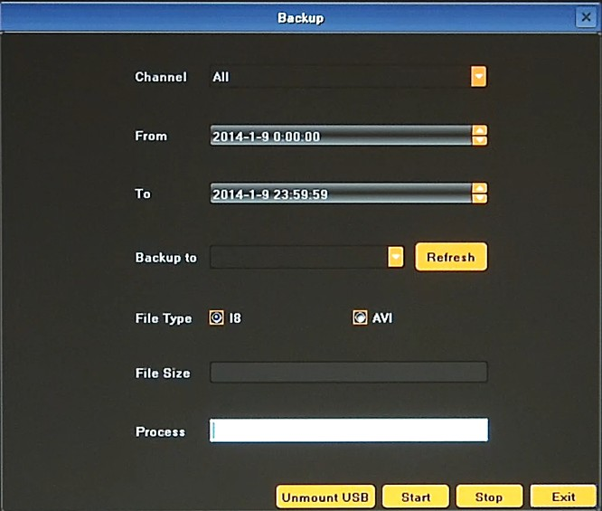 NVR-5836 User s manual (Short) ver.1.0 NVR MENU Description of playback buttons: Pause/Play: pause the current playback image. Stop: Stop the playing video. Slow: Slow down the playback speed.