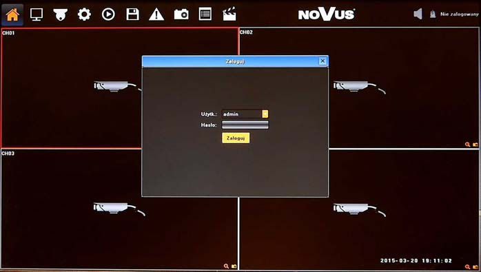 NVR-5836 Instrukcja obsługi (skrócona) wer.1.0 OBSŁUGA REJESTRATORA 3.3. Obsługa menu W celu uruchomienia urządzenia należy podłączyć zasilacz, włączyć przełącznik znajdujący się na tylnym panelu urządzenia.