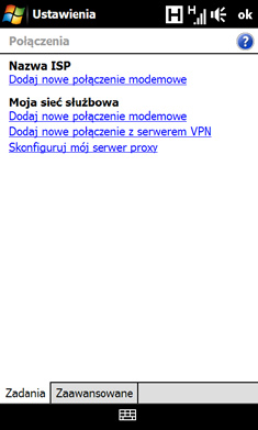 156 Internet GPRS/3G Za pomocą łącza GPRS/3G (lub EDGE, jeśli jest dostępne) można się połączyć z Internetem, aby wysyłać i odbierać wiadomości e-mail w urządzeniu.