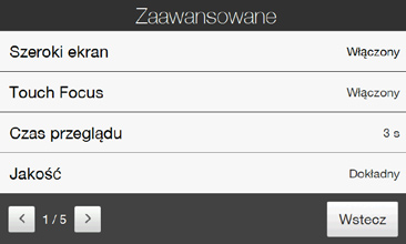 212 Korzystanie z multimediów Opcje zaawansowane Okno opcji zaawansowanych umożliwia dostosowanie ustawień wybranego trybu przechwytywania i określenie preferencji programu Aparat fotograficzny.