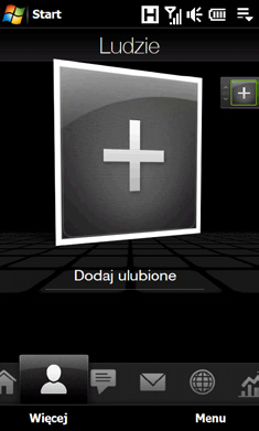 70 TouchFLO 3D Ludzie Na karcie Ludzie możesz dodać ulubione kontakty, z którymi najczęściej się kontaktujesz.