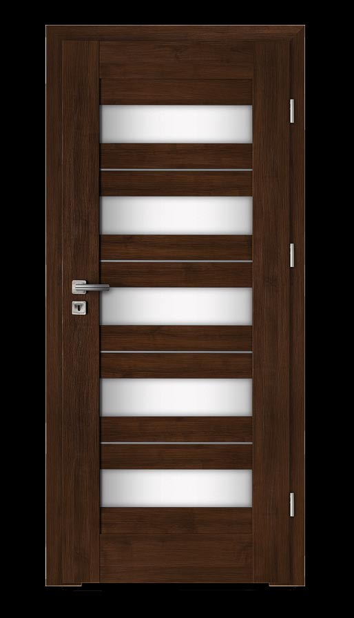 avangarde orlean Konstrukcja drzwi: - ramy skrzydła wykonane z klejonki drewnianej i płyty mdf - profile wykończone okleiną drewnopodobną INTENSO-Wood o głębokim usłojeniu lub w kolorze białym