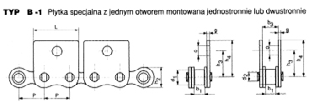 ŁŃCUCHY ROLKOWE Z PŁYTKMI PROSTYMI TYP B-1 p b1 min d1 max d2 max h2 max g o h3 h4 L F min (kn) 9,525 5,72 6,35 3,28 8,25 1,20 3,20 9,00 13,00 17,80 9,10 12,700 7,75 8,51 4,45 10,80 1,30 4,30 17,00