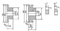 KOŁ ŁŃCUCHOWE 05B 8 x 3 mm P W R B1 b1 B2 8,00 3,00 5,00 2,80 2,70 8,30 Jednorzędowe Dwurzędowe z (ilość zębów) de dp D1 D1 8 24,00 20,90 13 6 12 12 8 18 9 26,60 23,39 15 6 12 15 8 18 10 29,20 25,89