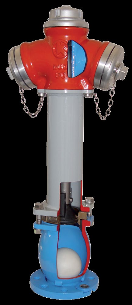 Hydrant nadziemny DUO z podwójnym zamkni ciem sztywny standard SGG Nr kat. 0 na zapytanie: NGG zgodny z EN 14384 CiÊnienie robocze: max.