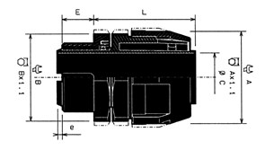 CAPRISOUPLE Łączniki proste Straight fitting IP 66 +70 C n IP 66: stopień szczelności zgodny z PN-EN 60529 (między rurą a łącznikiem) n IP 66: stopień szczelności między uszczelką płaską umieszczoną