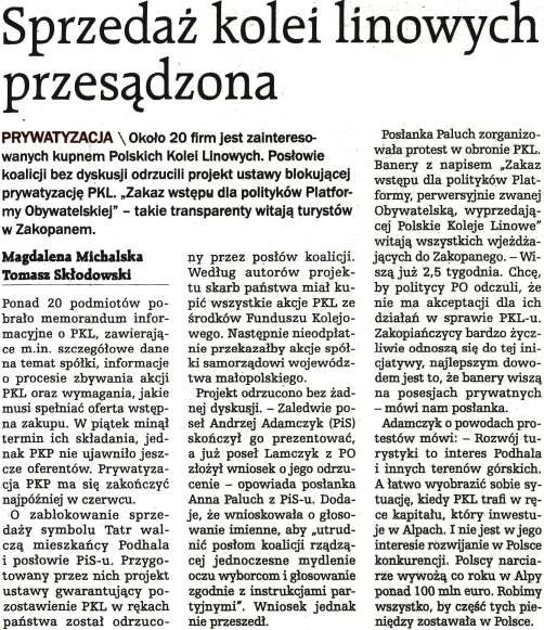 Gazeta Polska Codziennie Warszawa 28.01.