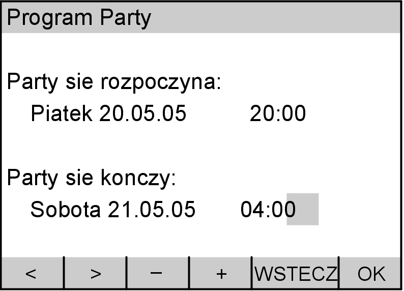 Regulacja temperatury pomieszczeń Zmiana temperatury pomieszczenia tylko na... (ciąg dalszy) 5. OK służy do potwierdzenia.