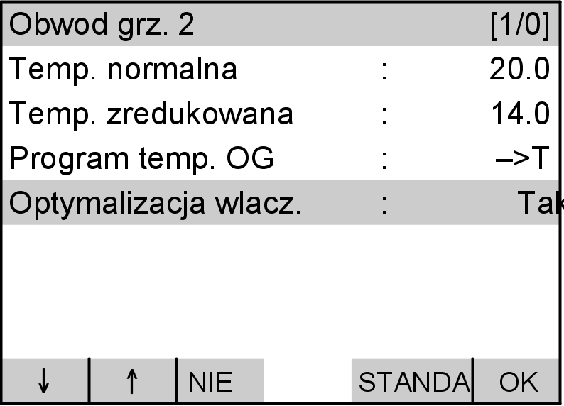 Dalsze nastawy Ustawianie czasów włączania podgrzewacza... (ciąg dalszy) 6. > naciskać, aż strzałka znajdzie się w pozycji oznaczającej godzinę, od której ma nastąpić zmiana trybu pracy. 7. WART.