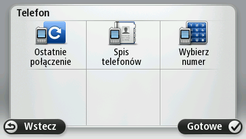 Uwaga: Informacje na temat telefonowania w trybie głośnomówiącym i korzystania z aplikacji Blue&Me w samochodzie znajdują się w podręczniku użytkownika Blue&Me.