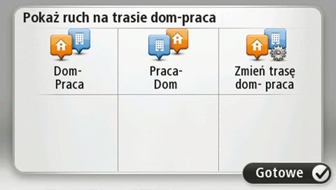 Uwaga: Pozycja domu określana w tym menu nie jest tą samą pozycją, którą ustawia się w menu Ustawienia.