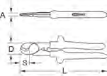 ERGOTORQUE VDE Nożyce do kabli dla przewodów do 50 mm² dla cięcia bez zgniatania dla jedno lub więcej żyłowych kabli miedzianych i aluminiowych niewielki