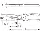 szczypce płaskie z tworzywa sztucznego izolowane zgodnie z IEC 60900 przeznaczone do montażu licznika i
