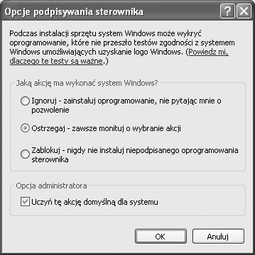 JEŚLI INSTALACJA NIE POWIODŁA SIĘ Nie można zainstalować sterownika drukarki (Windows XP/Server 2003) Jeśli nie można zainstalować sterownika drukarki w Windows XP/Server 2003, wykonaj następujące