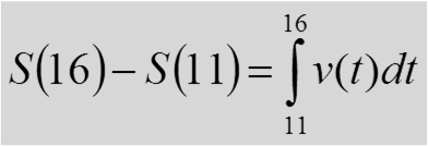Przyspieszenie w określonym punkcie, Funkcja kwadratowa sklejana prawdziwa w punkcie t=16s jest dana jako Jako zadanie domowe, proszę porównać obliczoną wartość przyspieszenia z