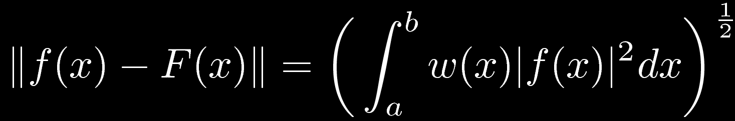 norma L 2 c)norma L 2 z wagą gdzie: w(x)