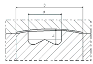 Hydrogen-Diesel Co-Combustion Anomalies in a Ci Engine Rys. 3. Wymiary charakterystyczne komory spalania i cylindra Fig. 3. Combustion chamber cross-section Z przebiegu sk adowej zmiennej ci nienia mo na okre li intensywno spalania stukowego.