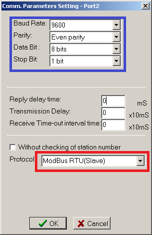 Komunikacja sterownika PLC Fatek jako master w protokole ModBus RTU 1.