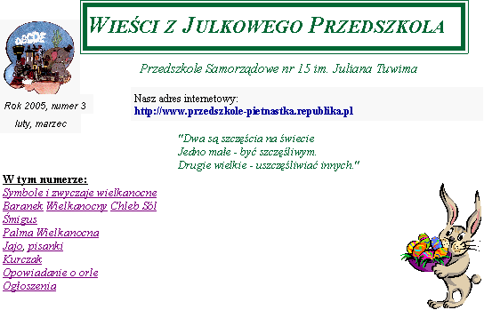 Z okazji zbliżających się Świąt Wielkanocnych serdeczne życzenia zdrowych i radosnych chwil spędzonych w gronie rodzinnym, wśród kolorowych