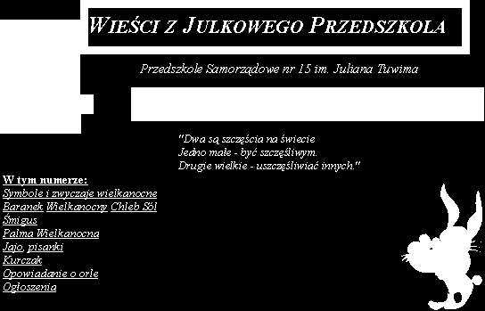 Idą święta więc życzymy - żyj czekoladowo. Bazie srebrne są jak deszczyk cukrowy baranek. Niech słoneczny was powita wielkanocny ranek.