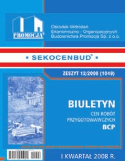 BIULETYNY CEN ROBÓT KWARTALNIKI Biuletyn cen robót ziemnych i inżynieryjnych BRZ Biuletyn cen robót budowlanych-inwestycyjnych BRB Biuletyn cen robót instalacyjnych BRI Biuletyn cen robót