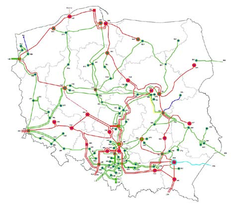 Krajowa Sieć Przesyłowa. Stan w 2009 r.