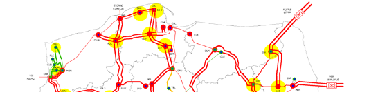 Planowany kształt Krajowej Sieci Przesyłowej 2030 i planowane budowy nowych lub modernizacje istniejących