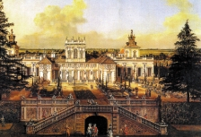 Przykład ikonografii (Bernardo Bellotto, Pałac w Wila nowie od strony ogrodu,1776 r.