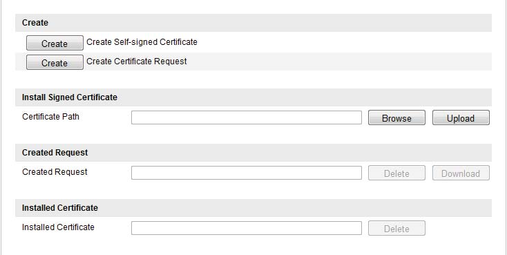 Figure 5-27 Tworzenie samodzielnie podpisanego certyfikatu 2) Wpisz kraj, nazwę/ip hosta, ważność i inne