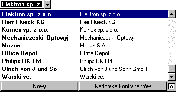 Podstawowe pojęcia i dane 2 19 Można wybierać pomiędzy symbolami serii ustalonymi w ustawieniach programu dla wybranego typu dokumentu.