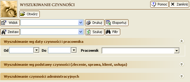 7 3.2. Nowe wyszukiwanie w widoku "Lista" We wszystkich oknach w widoku Lista jest teraz możliwość zaawansowanego wyszukiwania danych (podobnie jak w specjalnych oknach Wyszukiwanie ).