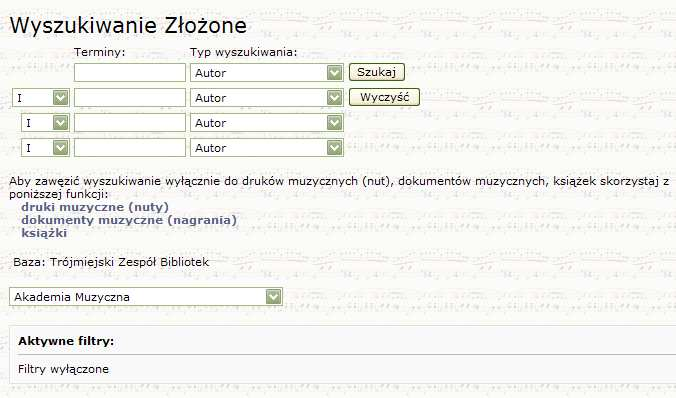 WYSZUKIWANIE ZŁOŻONE Aby przejść do wyszukiwania złożonego należy kliknąć Złożone w panelu górnym katalogu.