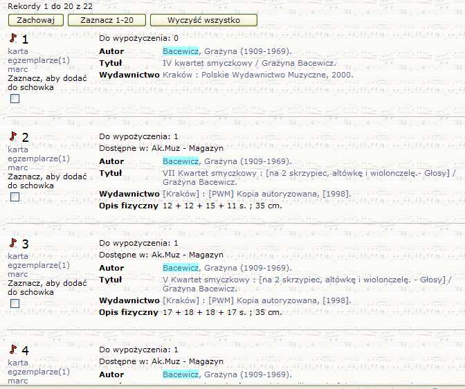 sygnatura czy istnieje możliwość do wypożyczenia do domu, czy można z dokumentu korzystać wyłącznie na miejscu kategoria dokumentu przycisk do zamawiania online pozycji z Magazynu Przykład 2: