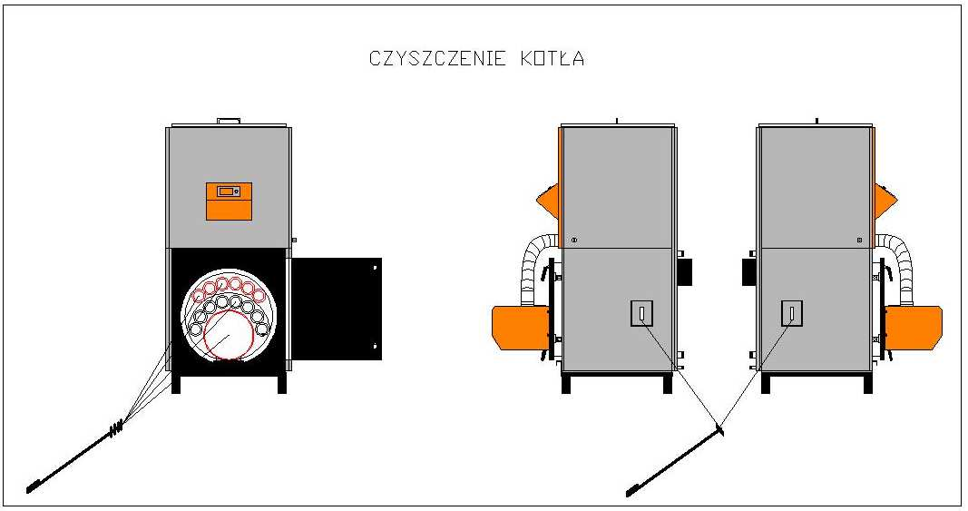 W celu ręcznego wyłączenia pracy kotła wciskamy przycisk STOP. Krok 1 Krok 2 Krok 3 ZAŁADUNEK PALIWA W celu załadunku paliwa należy zdjąć pokrywę zbiornika i uzupełnić paliwo.