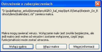 Aby korzystać z możliwości automatycznego wpisywania dat uruchom plik kalendarz.