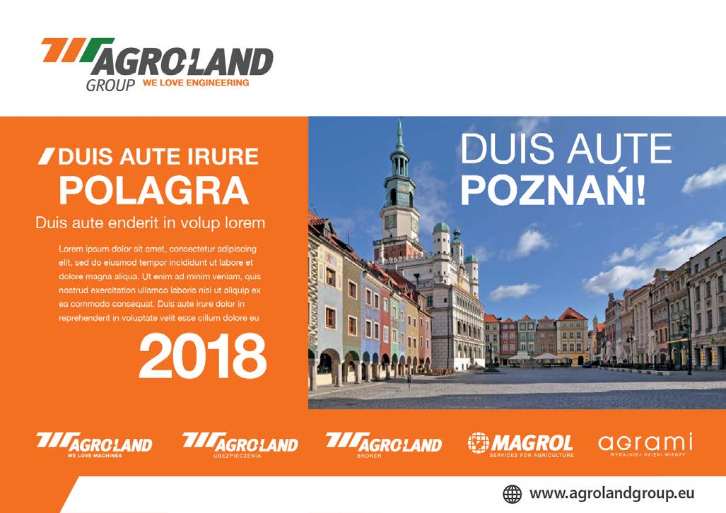 LAYOUT UKŁADY GRAFICZNE ROZSZERZONE W POWIĄZANIU Z SUBMARKAMI AGRO LAND GROUP & BRANDS Układ graficzny rozszerzony różni się od