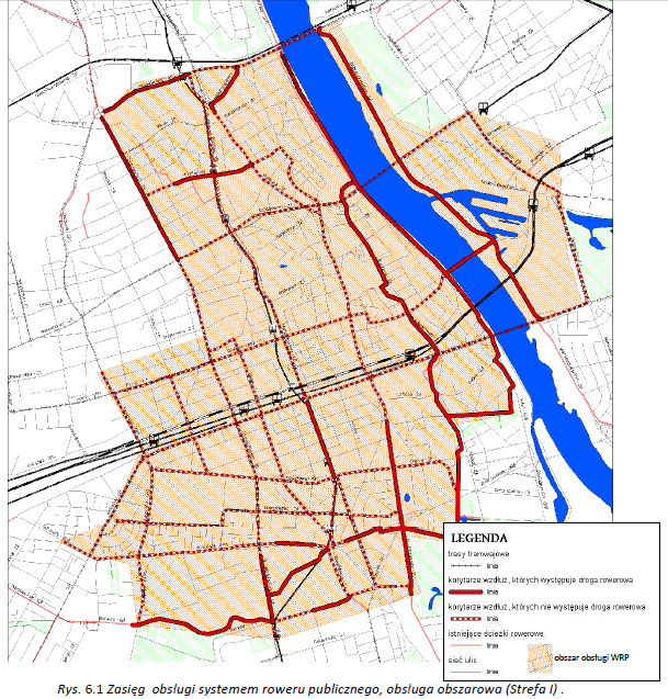 ETAPY WDRAŻANIA SYSTEMU ROWERU PUBLICZNEGO W WARSZAWIE etap I strefa śródmiejska etap II połączenie metra z ośrodkami