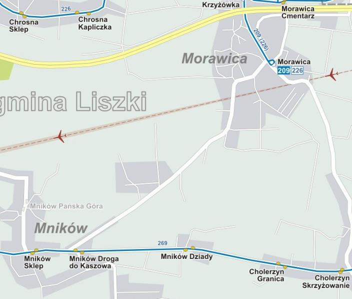 promieniu ok. 750 m w kierunku północnym biegnie autostrada A4. Najbliższa zabudowa jednorodzinna o zróżnicowanym charakterze położona jest w kierunku południowym w promieniu ok.