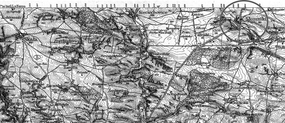 Ryc. 1. Słomniki. Karte des westlichen Russlands.