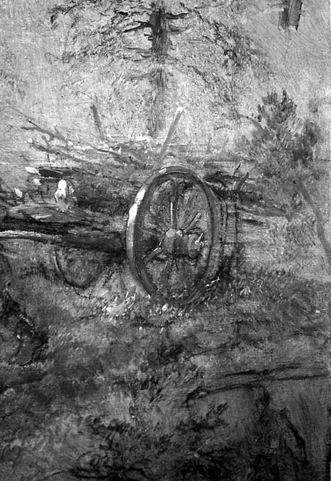 Doleżyńska-Sewerniak) Fig. 13. Fragment of a painting Going Home with Firewood, 1858, IR reflectography, National Museum in Wrocław (photo: E.
