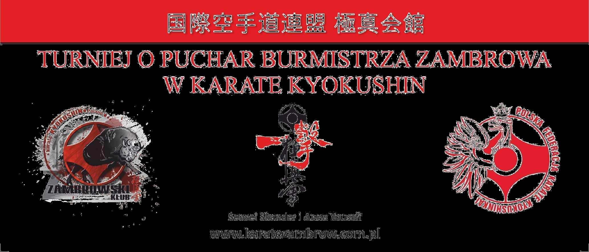 5 Marca 2017 Turniej dla Pomarańczowych Pasów oraz Turniej dla Niebieskich, Żółtych i Zielonych Pasów I. Organizator: Zambrowski Klub Karate Kyokushin ul.